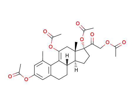 1-Methyl-3.11β.17α.21-tetrahydroxy-19-nor-pregna-1.3.5(10).9(11)-tetraen-20-on-tetraacetat
