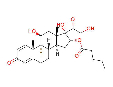 Pentanoic acid (8S,9R,10S,11S,13S,14S,16R,17S)-9-fluoro-11,17-dihydroxy-17-(2-hydroxy-acetyl)-10,13-dimethyl-3-oxo-6,7,8,9,10,11,12,13,14,15,16,17-dodecahydro-3H-cyclopenta[a]phenanthren-16-yl ester
