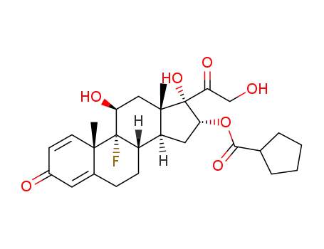 Cyclopentanecarboxylic acid (8S,9R,10S,11S,13S,14S,16R,17S)-9-fluoro-11,17-dihydroxy-17-(2-hydroxy-acetyl)-10,13-dimethyl-3-oxo-6,7,8,9,10,11,12,13,14,15,16,17-dodecahydro-3H-cyclopenta[a]phenanthren-16-yl ester