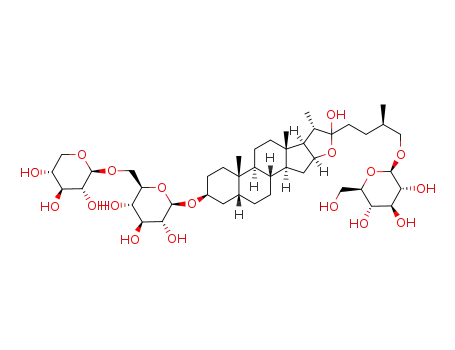 26-O-β-D-glucopyransoyl-(25R)-5β-furostane-3β,22ξ,26-triol 3-O-[β-D-xylopyranosyl (1->6)]-β-D-glucopyranside