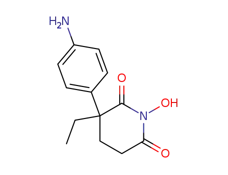 Molecular Structure of 183663-77-6 (2,6-Piperidinedione, 3-(4-aminophenyl)-3-ethyl-1-hydroxy-)