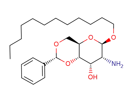 dodecyl 2-amino-(R)-4,6-O-benzylidene-2-deoxy-β-D-allopyranoside