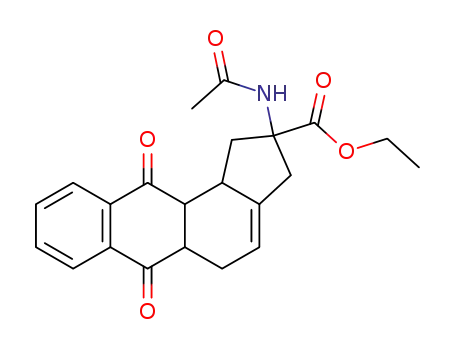 2-Acetylamino-6,11-dioxo-2,3,5,5a,6,11,11a,11b-octahydro-1H-cyclopenta[a]anthracene-2-carboxylic acid ethyl ester