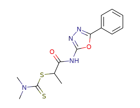 dimethyl-dithiocarbamic acid 1-(5-phenyl-[1,3,4]oxadiazol-2-ylcarbamoyl)-ethyl ester