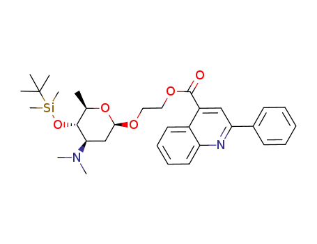 2-Phenyl-quinoline-4-carboxylic acid 2-[(2R,4R,5S,6R)-5-(tert-butyl-dimethyl-silanyloxy)-4-dimethylamino-6-methyl-tetrahydro-pyran-2-yloxy]-ethyl ester