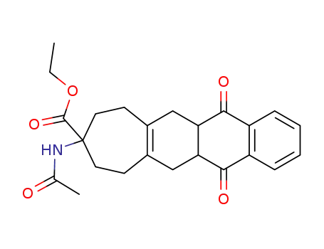 9-acetylamino-5,13-dioxo-5a,6,7,8,9,10,11,12,12a,13-decahydro-5H-cyclohepta[b]anthracene-9-carboxylic acid ethyl ester