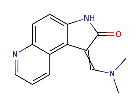 Molecular Structure of 388628-24-8 (2H-Pyrrolo[3,2-f]quinolin-2-one,
1-[(dimethylamino)methylene]-1,3-dihydro-)