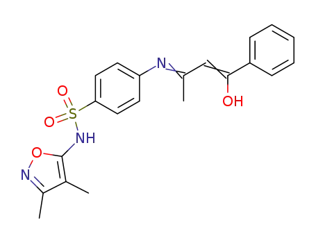 N-(3,4-Dimethyl-isoxazol-5-yl)-4-[(Z)-3-hydroxy-1-methyl-3-phenyl-prop-2-en-(E)-ylideneamino]-benzenesulfonamide