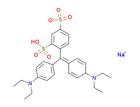 sodium; 4-[(4-diethylamino-cyclohexa-2,5-dienylidene)-(4-diethylamino-phenyl)-methyl]-3-sulfo-benzenesulfonate