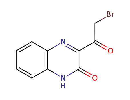 Molecular Structure of 879499-63-5 (2(1H)-Quinoxalinone, 3-(bromoacetyl)-)