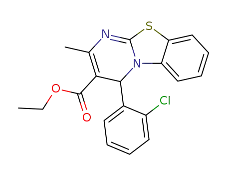 2-methyl-4-(2-chlorophenyl)-4H-pyrimido[2,1-b][1,3]benzothiazole-3-carboxylic acid ethyl ester