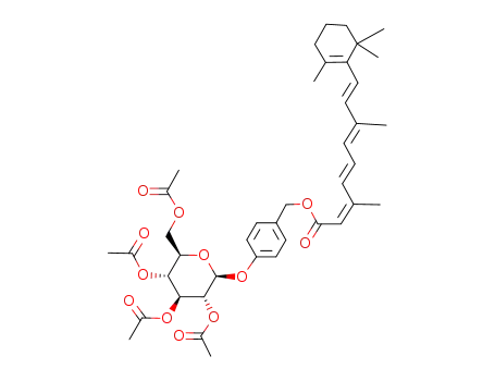3,7-dimethyl-9-(2,6,6-trimethyl-cyclohex-1-enyl)-nona-2,4,6,8-tetraenoic acid 4-(3,4,5-triacetoxy-6-acetoxymethyl-tetrahydro-pyran-2-yloxy)-benzyl ester