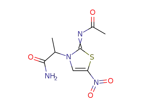 2-(2-acetylimino-5-nitro-thiazol-3-yl)-propionamide