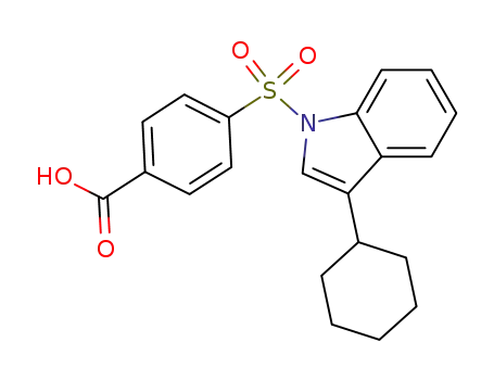 4-(3-cyclohexyl-indole-1-sulfonyl)-benzoic acid