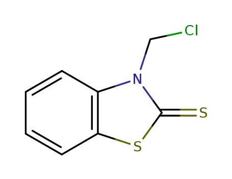 Molecular Structure of 41526-42-5 (N-CHLOROMETHYLBENZOTHIAZOLE-2-THIONE)