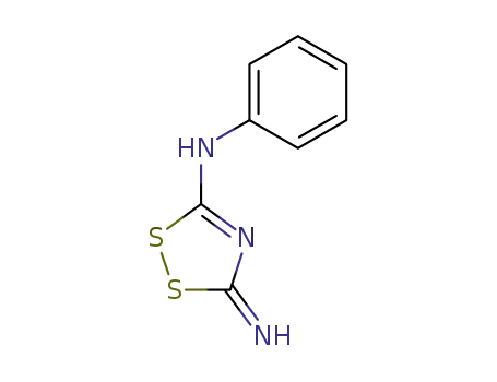 Molecular Structure of 40229-47-8 (3H-1,2,4-Dithiazol-5-amine, 3-imino-N-phenyl-)