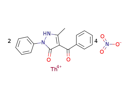 {Th(4-benzoyl-3-methyl-1-phenylpyrazole-5-one)2(NO3)4}