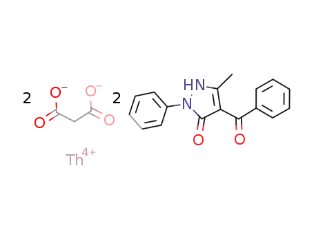 {Th(4-benzoyl-3-methyl-1-phenylpyrazole-5-one)2(O2CCH2CO2)2}
