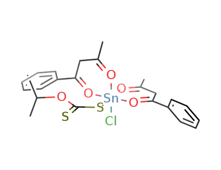isopropylxanthato(chloro)bis(benzoylacetonato)tin(IV)