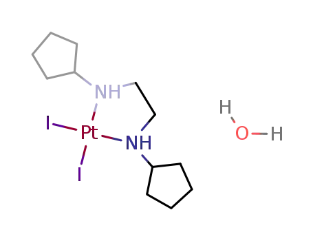 (N,N'-dicyclopentylethylenediamine)platinum diiodide monohydrate