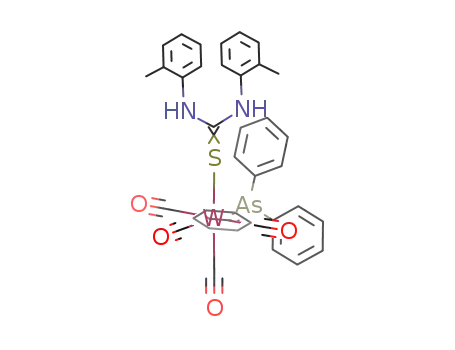 cis-tetracarbonyl(sym-di-o-tolylthiourea)(triphenylarsine)tungsten(0)