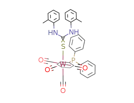 cis-tetracarbonyl(sym-di-o-tolylthiourea)(triphenylphosphine)tungsten(0)