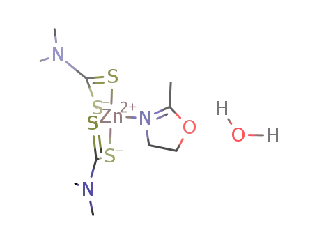 [Zn(S2CNMe2-κ(2)S)2(2-methyl-2-oxazoline-κ(1)N)]*H2O