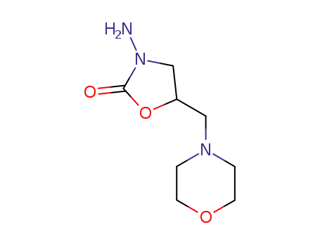 Molecular Structure of 43056-63-9 (3-AMINO-5-MORPHOLINOMETHYL-2-OXAZOLIDINONE)