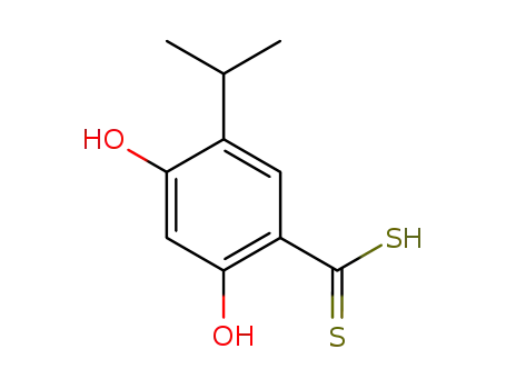Molecular Structure of 1046490-81-6 (2,4-dihydroxy-5-isopropylbenzodithioic acid)