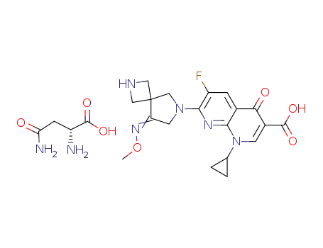 1-cyclopropyl-6-fluoro-7-(8-methoxyimino-2,6-diaza-spiro[3.4]oct-6-yl)-4-oxo-1,4-dihydro-[1,8]naphthyridine-3-carboxylic acid D-aspartic acid salt
