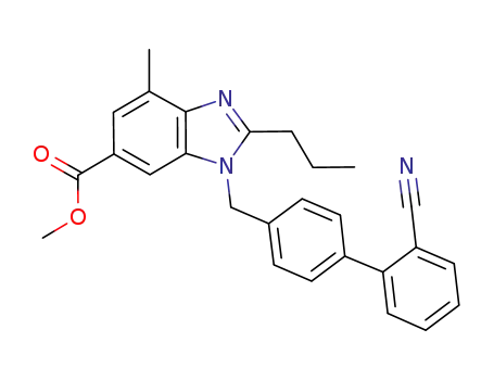 2-cyano-4'-[2"-n-propyl-4"-methyl-6"-methylcarboxylate-benzimidazole-1"-ylmethyl]biphenyl