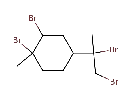 Molecular Structure of 4764-54-9 (Cyclohexane, 1,2-dibromo-4-(1,2-dibromo-1-methylethyl)-1-methyl-)