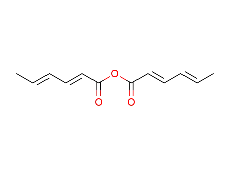 Molecular Structure of 13390-06-2 (2,4-Hexadienoic acid,1,1'-anhydride, (2E,2'E,4E,4'E)-)
