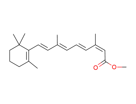 Molecular Structure of 16760-45-5 (methyl (2Z,4E,6Z,8Z)-3,7-dimethyl-9-(2,6,6-trimethyl-1-cyclohexenyl)no na-2,4,6,8-tetraenoate)