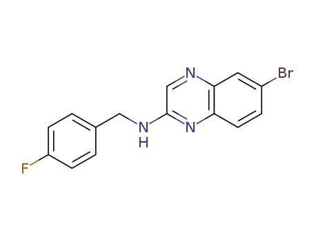 (6-bromo-quinoxalin-2-yl)(4-fluoro-benzyl)amine