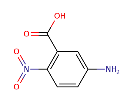 Molecular Structure of 13280-60-9 (5-Amino-2-nitrobenzoic acid)