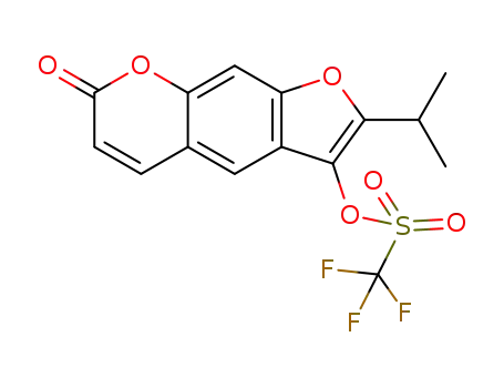 2-isopropyl-7-oxo-7H-furo[3,2-g]chromen-3-yl trifluoromethanesulfonate