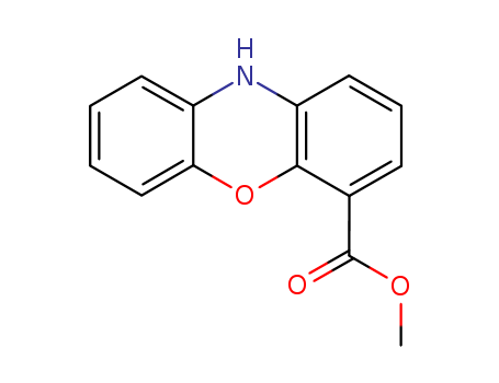 Molecular Structure of 100725-72-2 (10H-Phenoxazine-4-carboxylic acid, methyl ester)