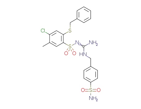 2-(2-benzylthio-4-chloro-5-methylbenzenesulfonyl)-3-(4-sulfamoylbenzyl)guanidine