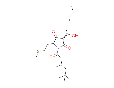 3-(1-hydroxyhexylidene)-5-(2-(methylthio)ethyl)-1-(3,5,5-trimethylhexanoyl)pyrrolidine-2,4-dione