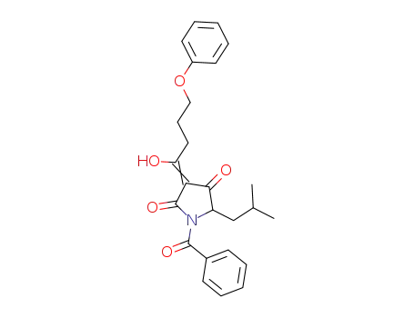 1-benzoyl-3-(1-hydroxy-4-phenoxybutylidene)-5-isobutylpyrrolidine-2,4-dione