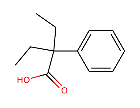 Molecular Structure of 5465-28-1 (2-Phenyl-2-ethylbutyric acid)