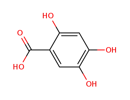 Molecular Structure of 610-90-2 (2,4,5-Trihydroxybenzoic acid)