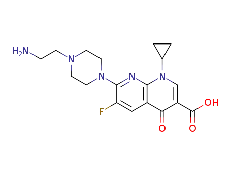 7-(4-(2-aminoethyl)piperazin-1-yl)-1-cyclopropyl-6-fluoro-4-oxo-1,4-dihydro-1,8-naphthyridine-3-carboxylic acid