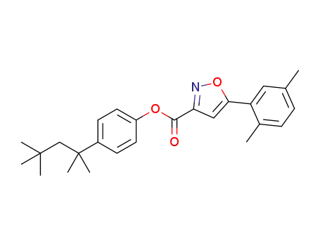 4-(2,4,4-trimethylpentan-2-yl)phenyl 5-(2,5-dimethylphenyl)-1,2-oxazole-3-carboxylate