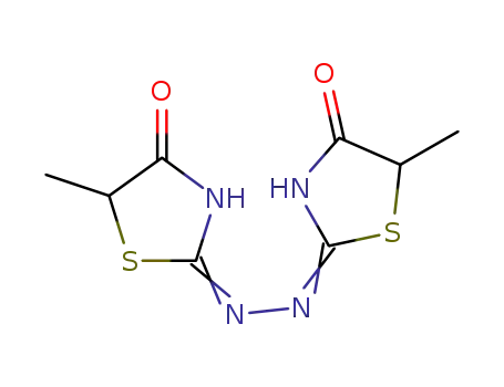 Molecular Structure of 62807-80-1 (2,4-Thiazolidinedione, 5-methyl-,
2-[(5-methyl-4-oxo-2-thiazolidinylidene)hydrazone])
