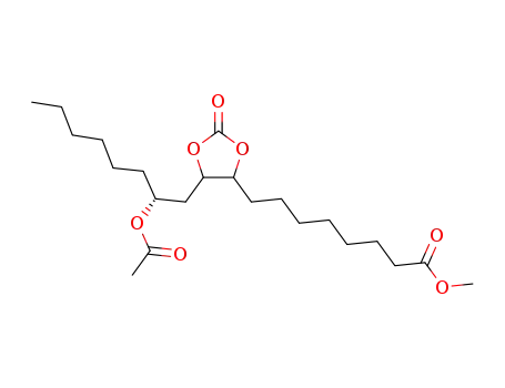 methyl 8-(5-((2R)-acetoxyoctyl)-2-oxo-1,3-dioxolan-4-yl)-octanoate