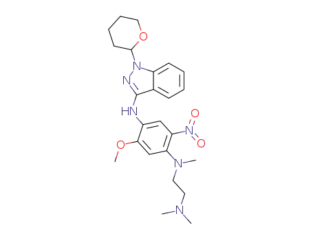N1-(2-(dimethylamino)ethyl)-5-methoxy-N1-methyl-2-nitro-N4-(1-(tetrahydro-2H-pyran-2-yl)-1H-indazol-3-yl)benzene-1,4-diamine