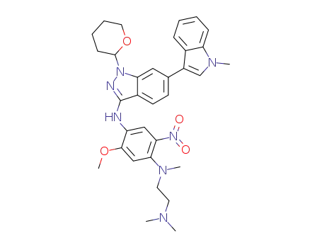 N1-(2-(dimethylamino)ethyl)-5-methoxy-N1-methyl-N4-(6-(1-methyl-1H-indol-3-yl)-1-(tetrahydro-2H-pyran-2-yl)-1H-indazol-3-yl)-2-nitrobenzene-1,4-diamine
