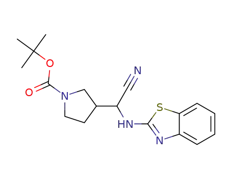 tert-butyl 3-((benzo[d]thiazol-2-ylamino)(cyano)methyl)pyrrolidine-1-carboxylate